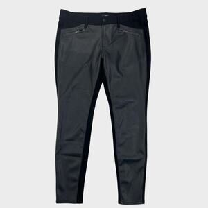 Mossimo  8 Black Stretch Faux Leather Pleather Ankle Pants Leggings Pull On